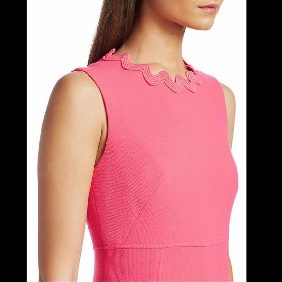 NWT Lela Rose Wave-Trimmed Stretch-Wool Dress Size 12 $1490 - Picture 2 of 13